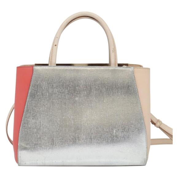 FENDI Petite To Jules Hand Bag Leather Pink Silver - Picture 3 of 13